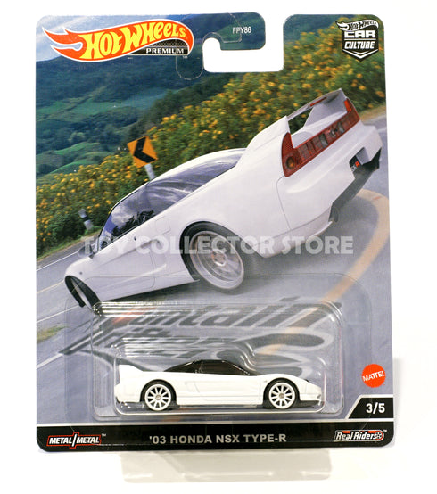Hot Wheels Mountain Drifters 03 Honda NSX Type R Car Culture Diecast White NSX